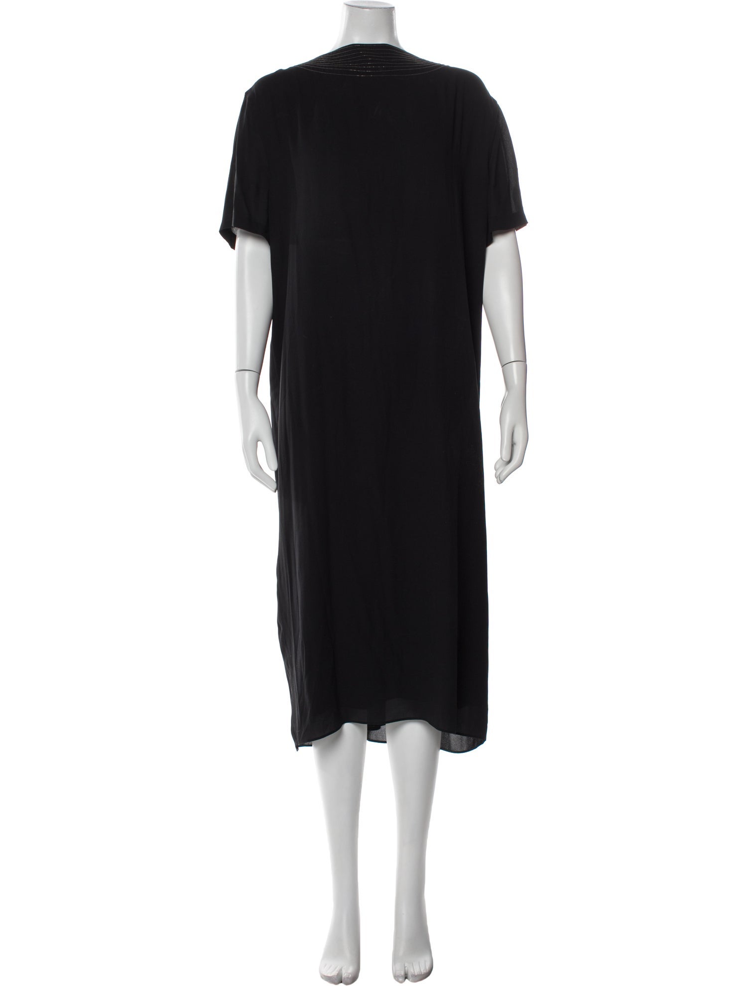 Brunello Cucinelli Mock Neck Midi Length Dress