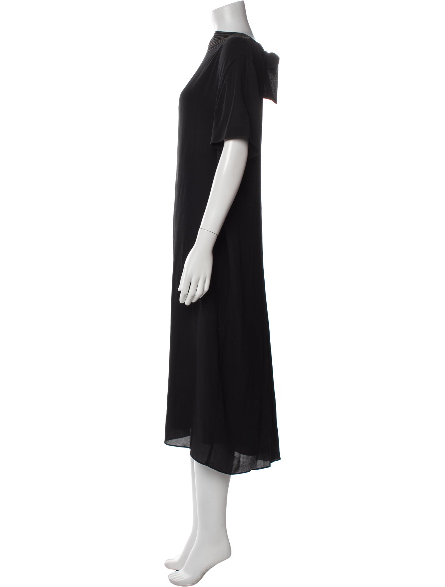 Brunello Cucinelli Mock Neck Midi Length Dress