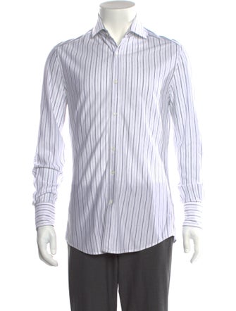 Brunello Cucinelli Striped Long Sleeve Dress Shirt
