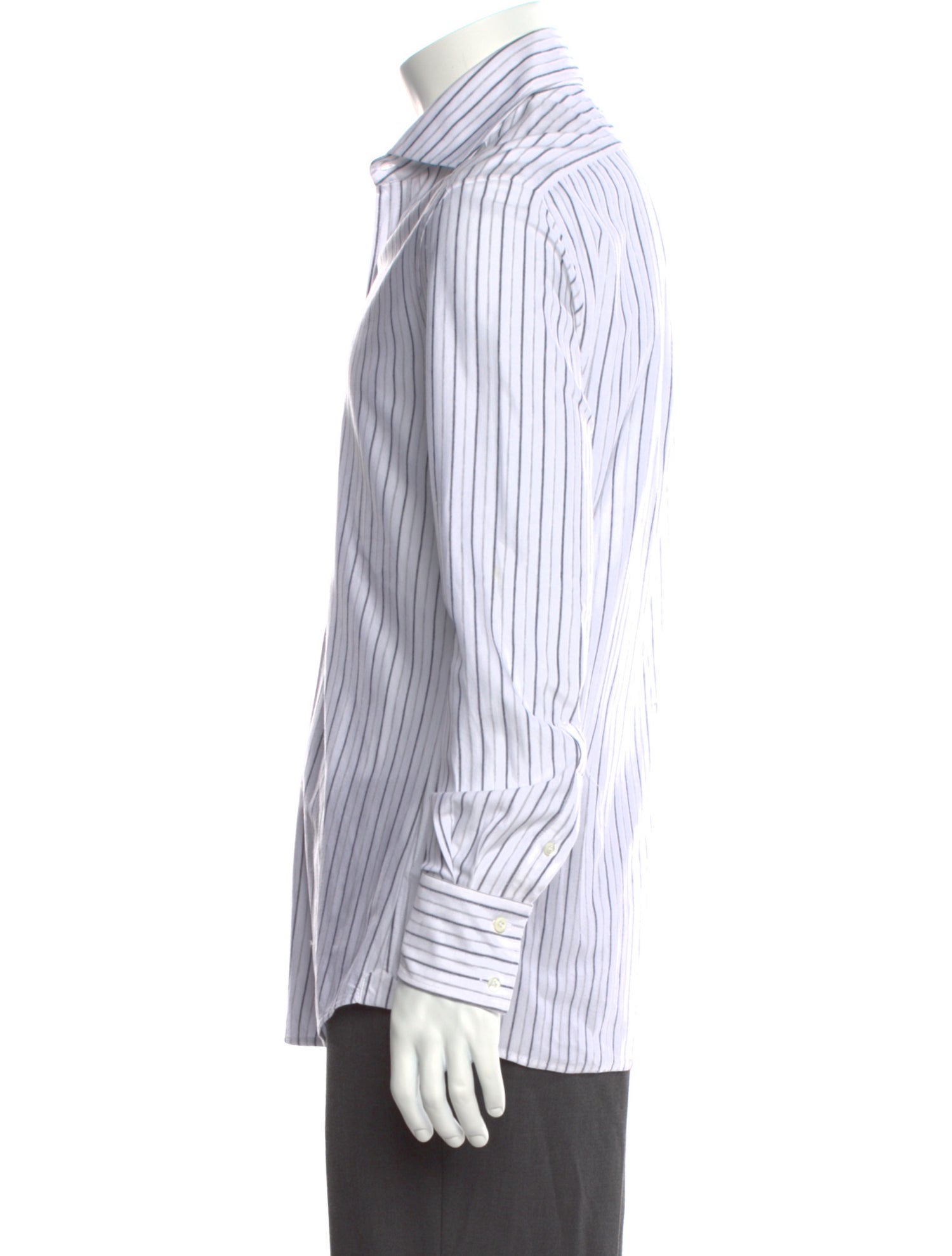 Brunello Cucinelli Striped Long Sleeve Dress Shirt