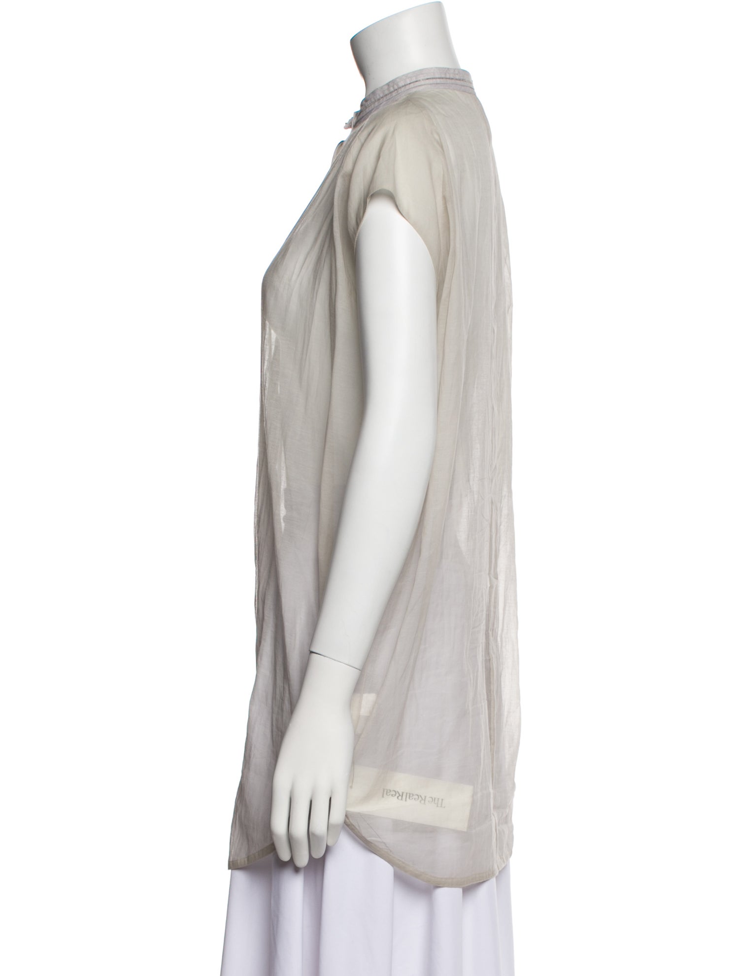 Brunello Cucinelli Mock Neck Short Sleeveless Tunic