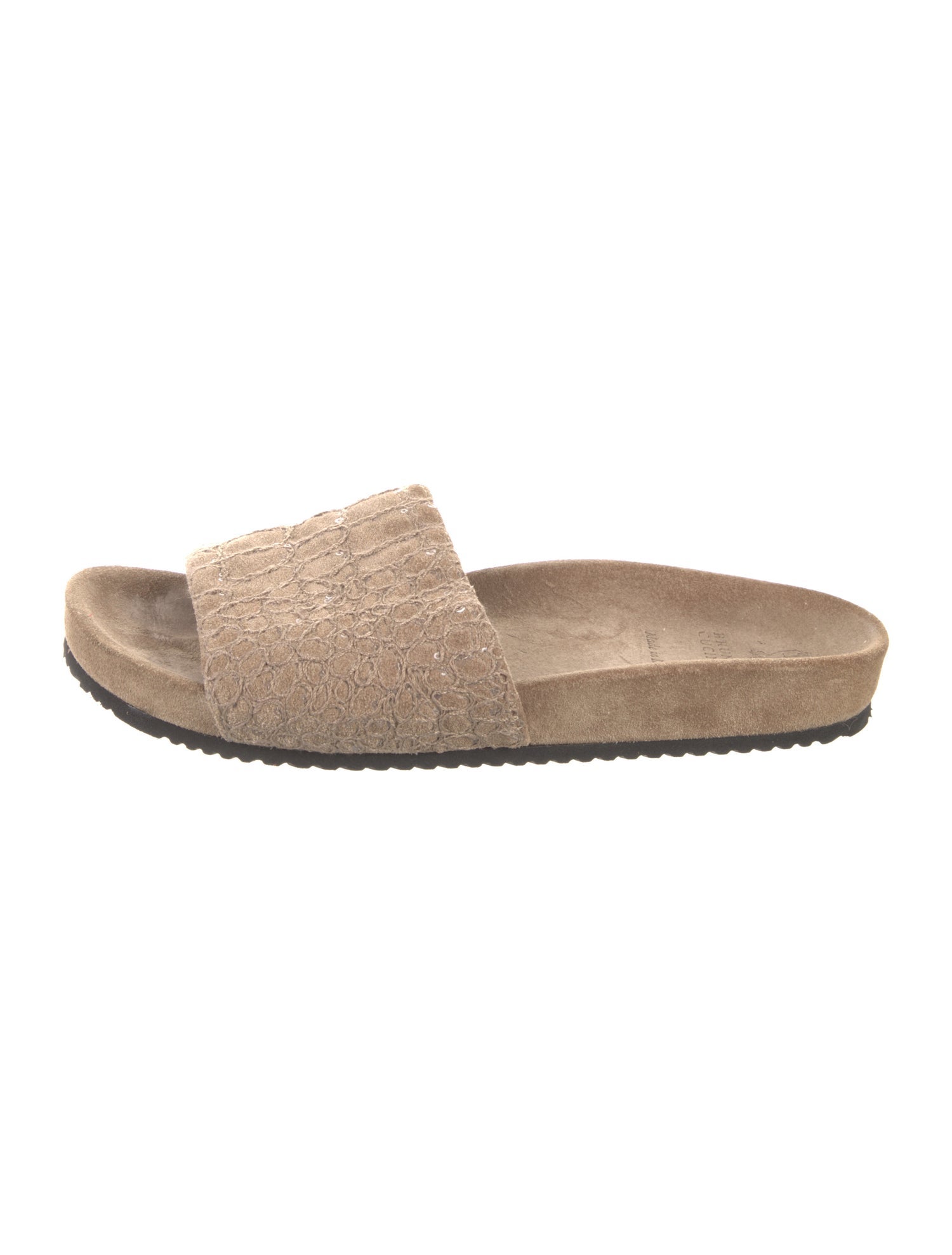 Brunello Cucinelli Monili Suede Slides