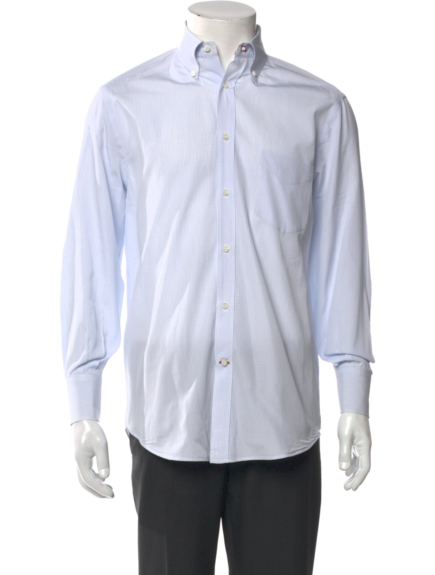 Brunello Cucinelli Striped Long Sleeve Dress Shirt