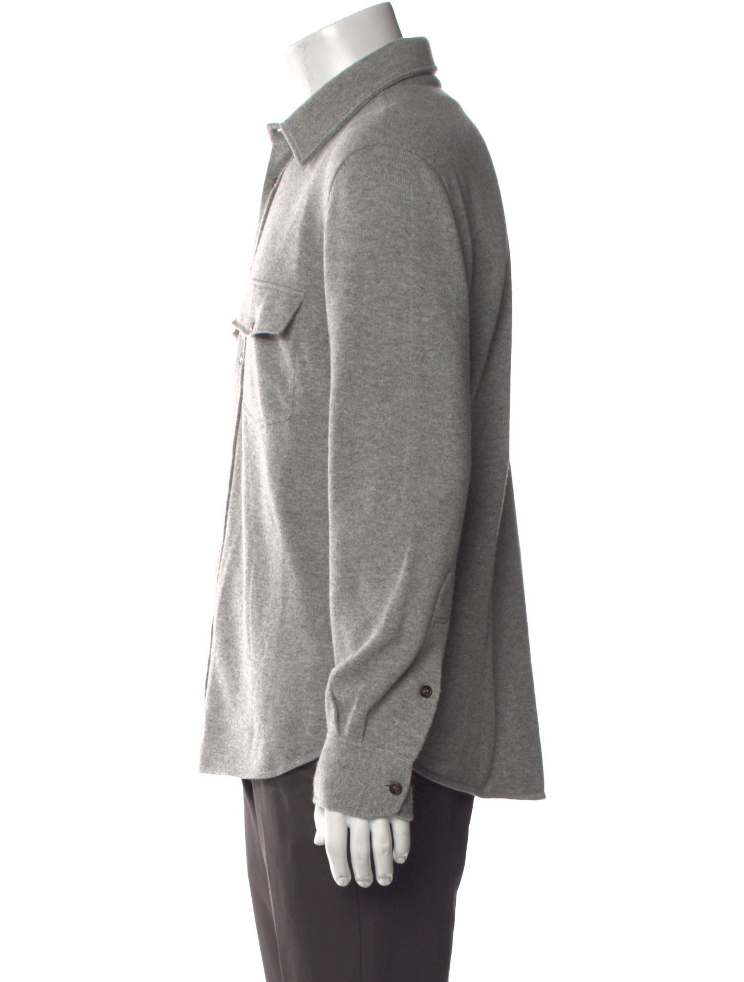 Brunello Cucinelli Virgin Wool Long Sleeve Shirt