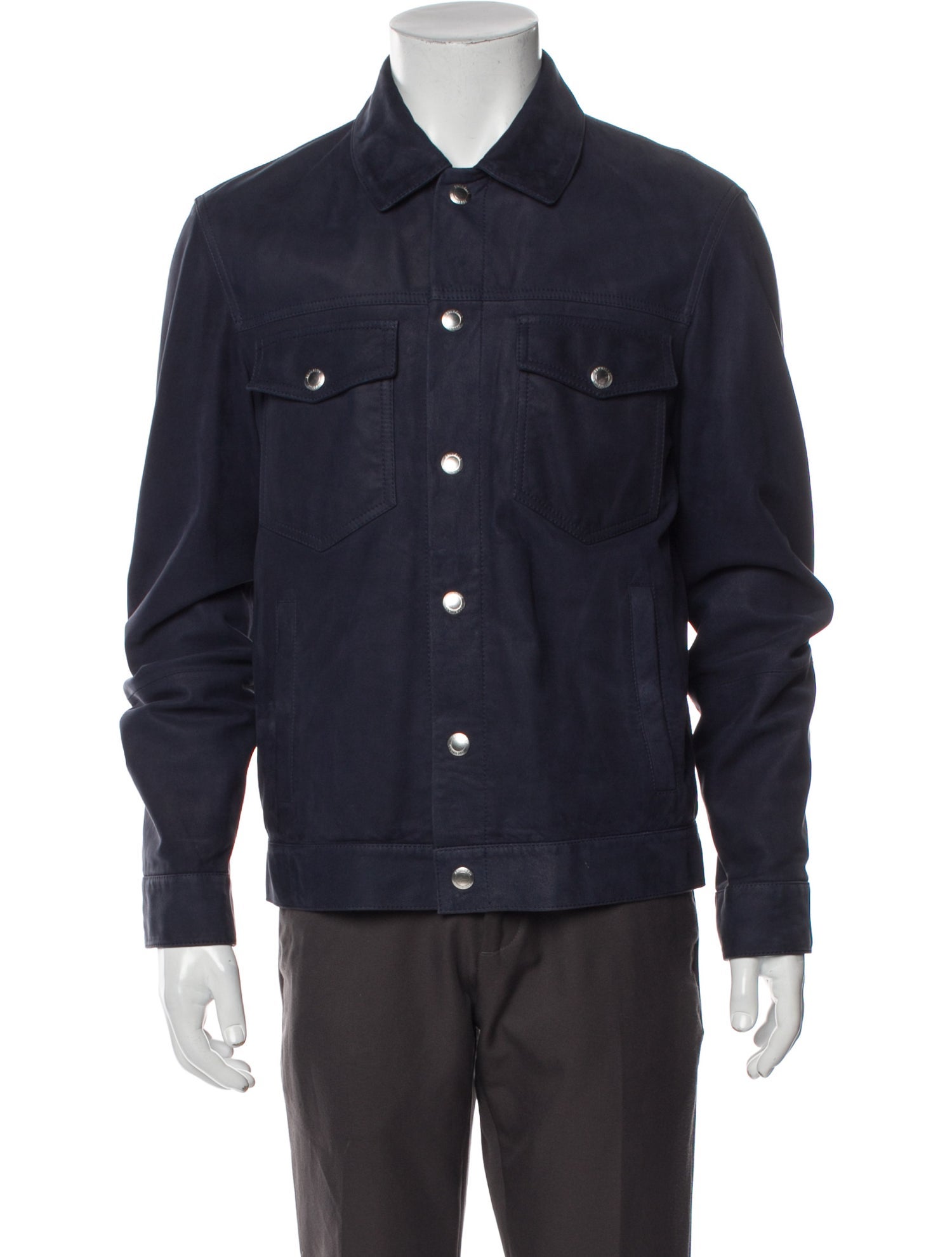 Brunello Cucinelli Leather Trucker Jacket