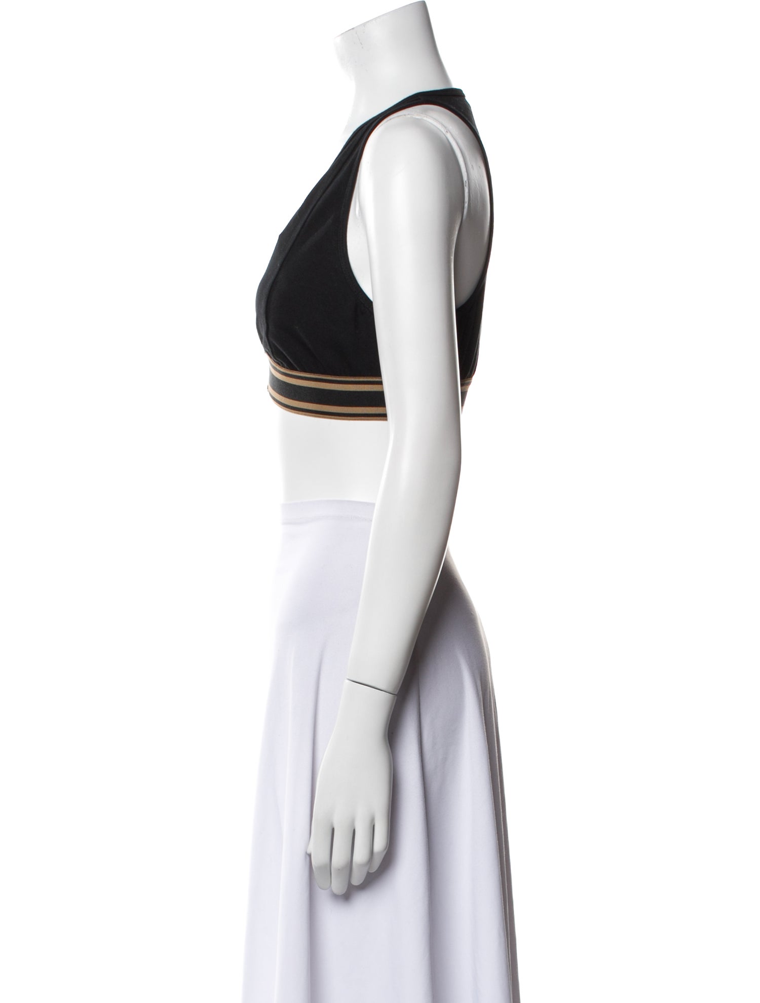 Brunello Cucinelli V-Neck Sleeveless Crop Top