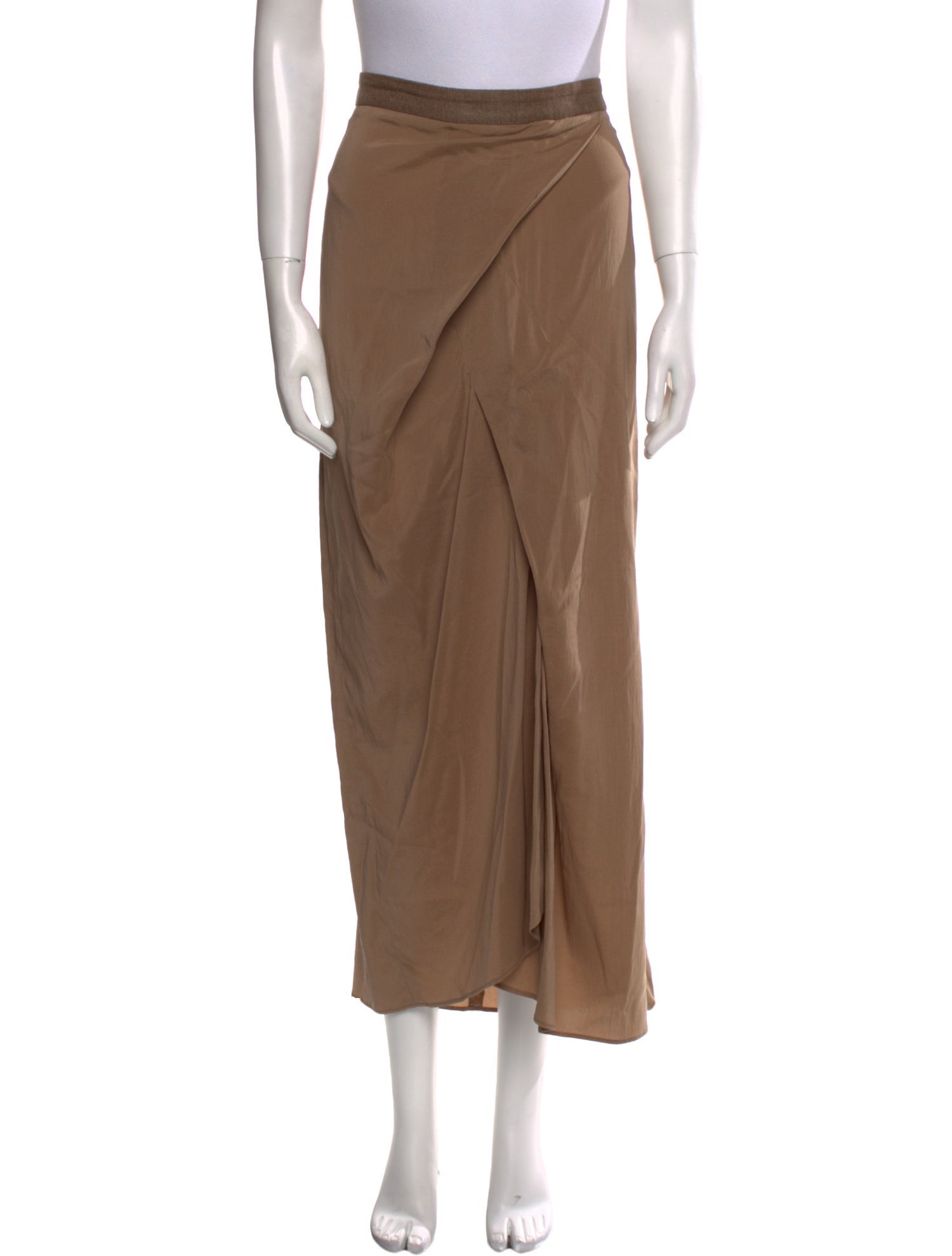 Brunello Cucinelli Silk Midi Length Skirt