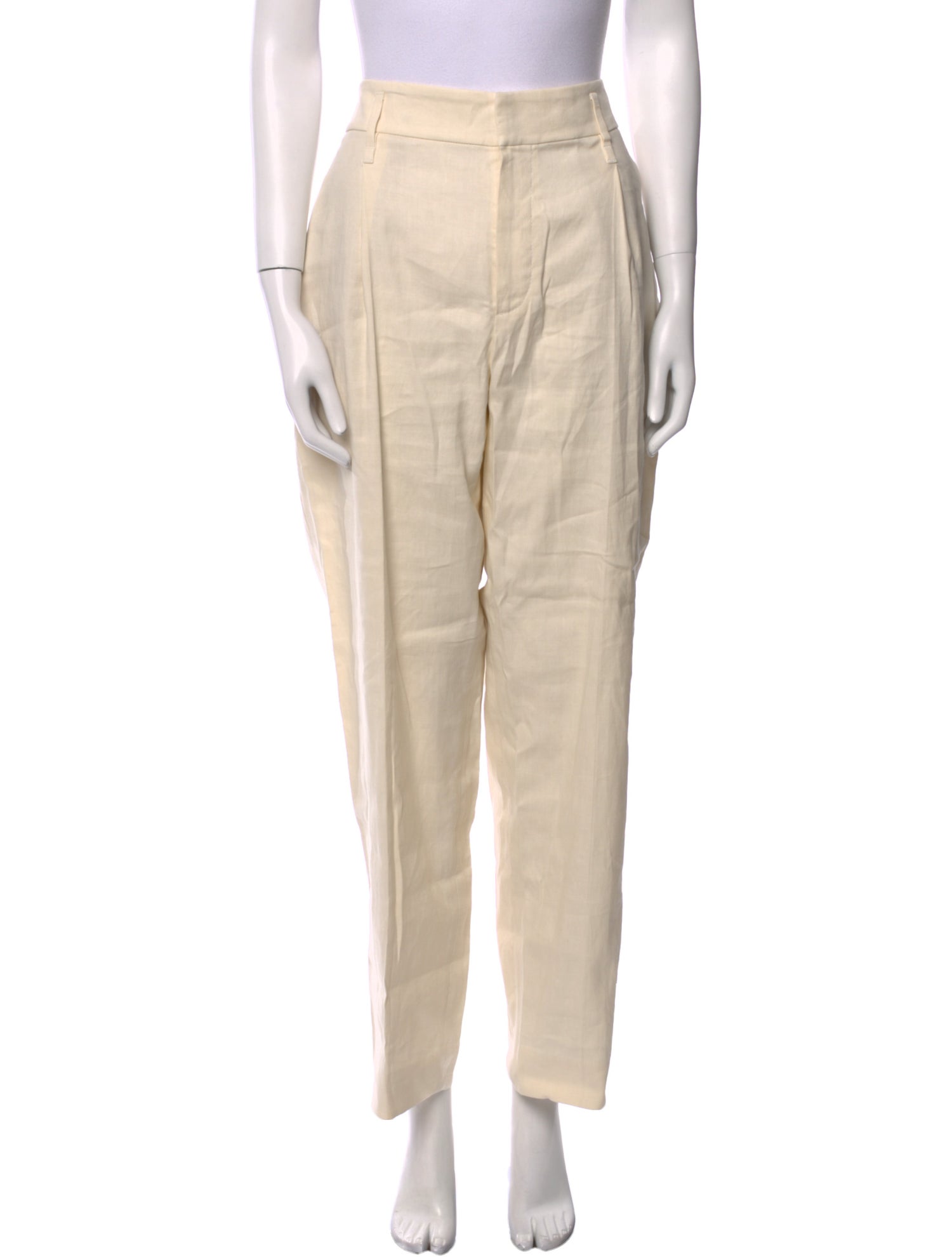 Brunello Cucinelli Linen Straight Leg Pants