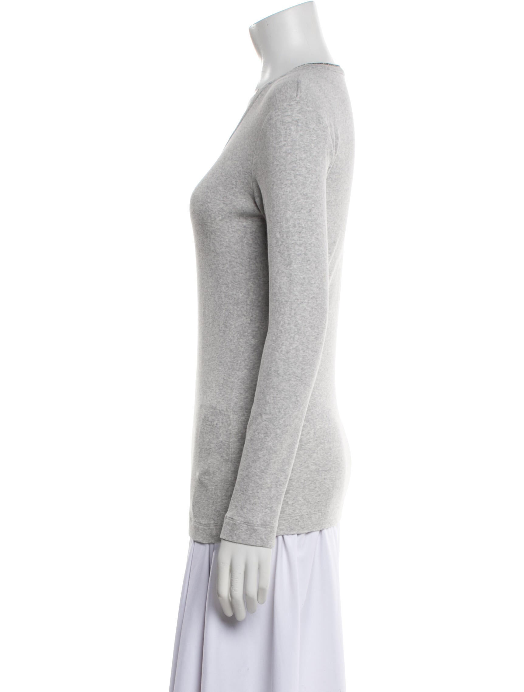 Brunello Cucinelli V-Neck Long Sleeve Sweatshirt