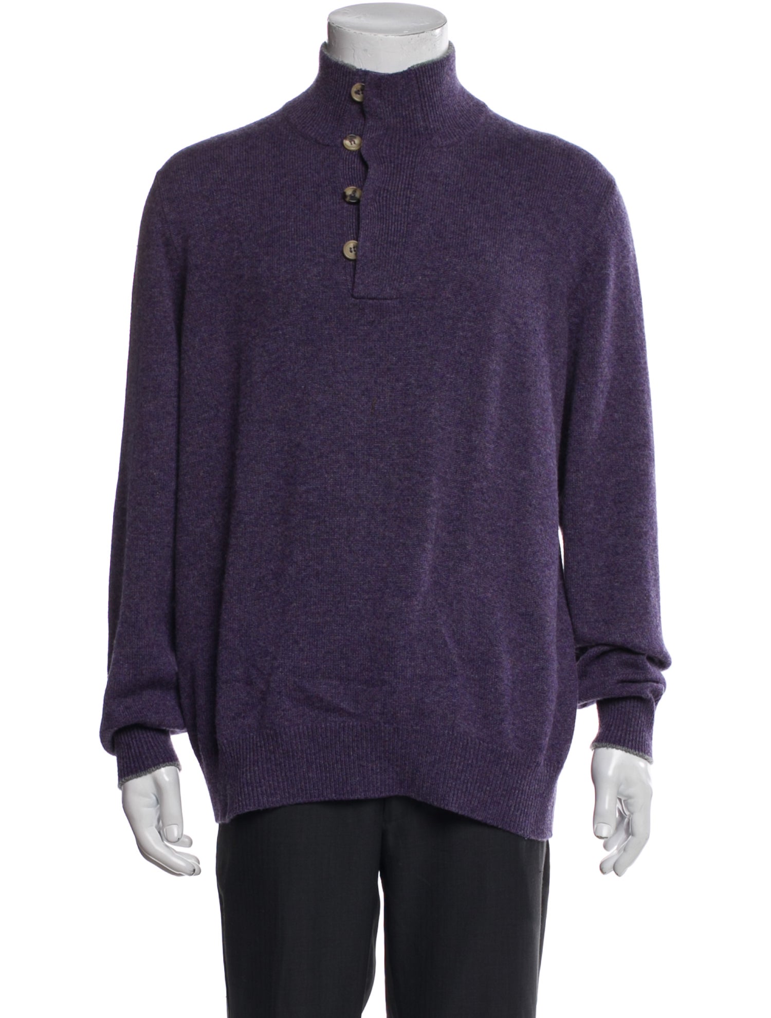 Brunello Cucinelli Cashmere Turtleneck Polo Sweater