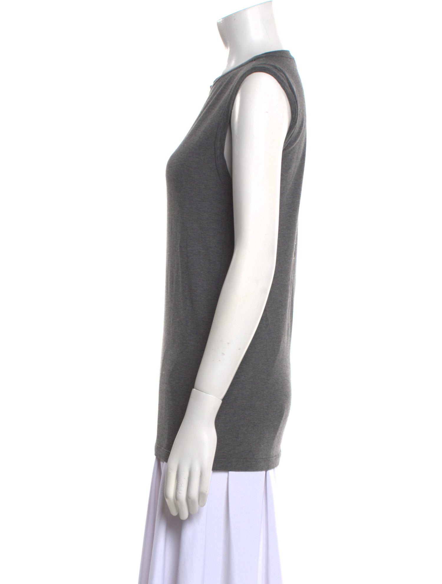 Brunello Cucinelli Crew Neck Sleeveless Top