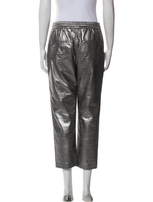Brunello Cucinelli Leather Straight Leg Pants