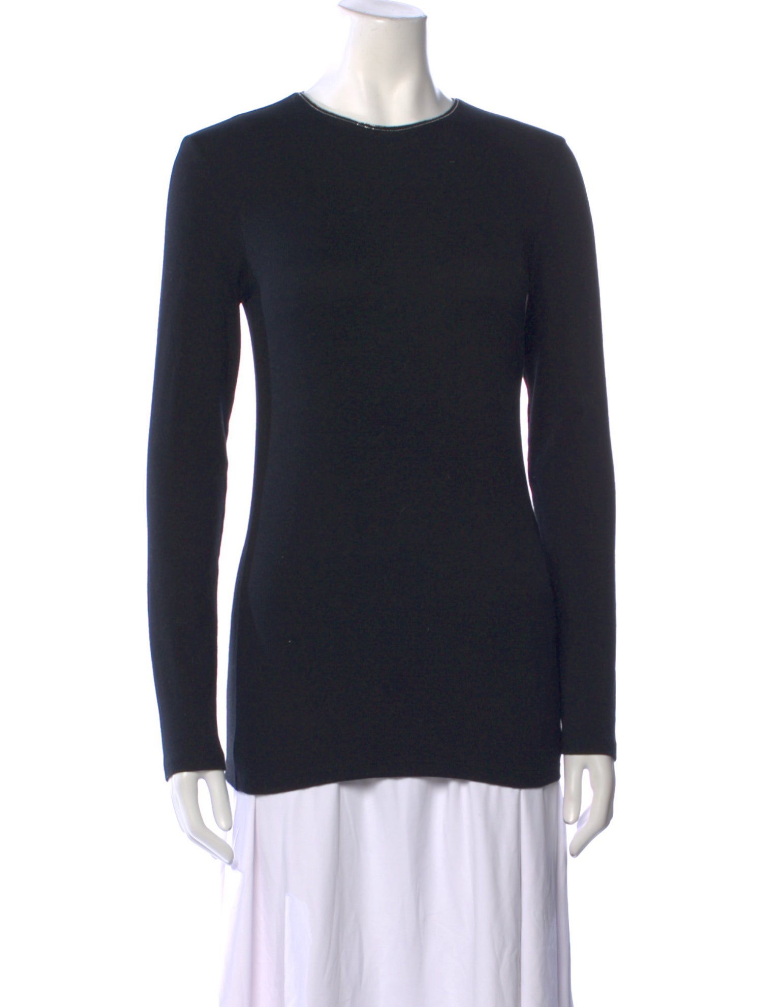 Brunello Cucinelli Crew Neck Long Sleeve Top