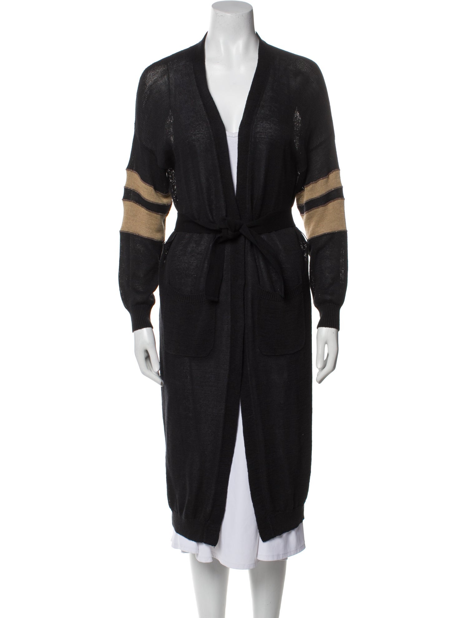 Brunello Cucinelli Striped V-Neck Sweater