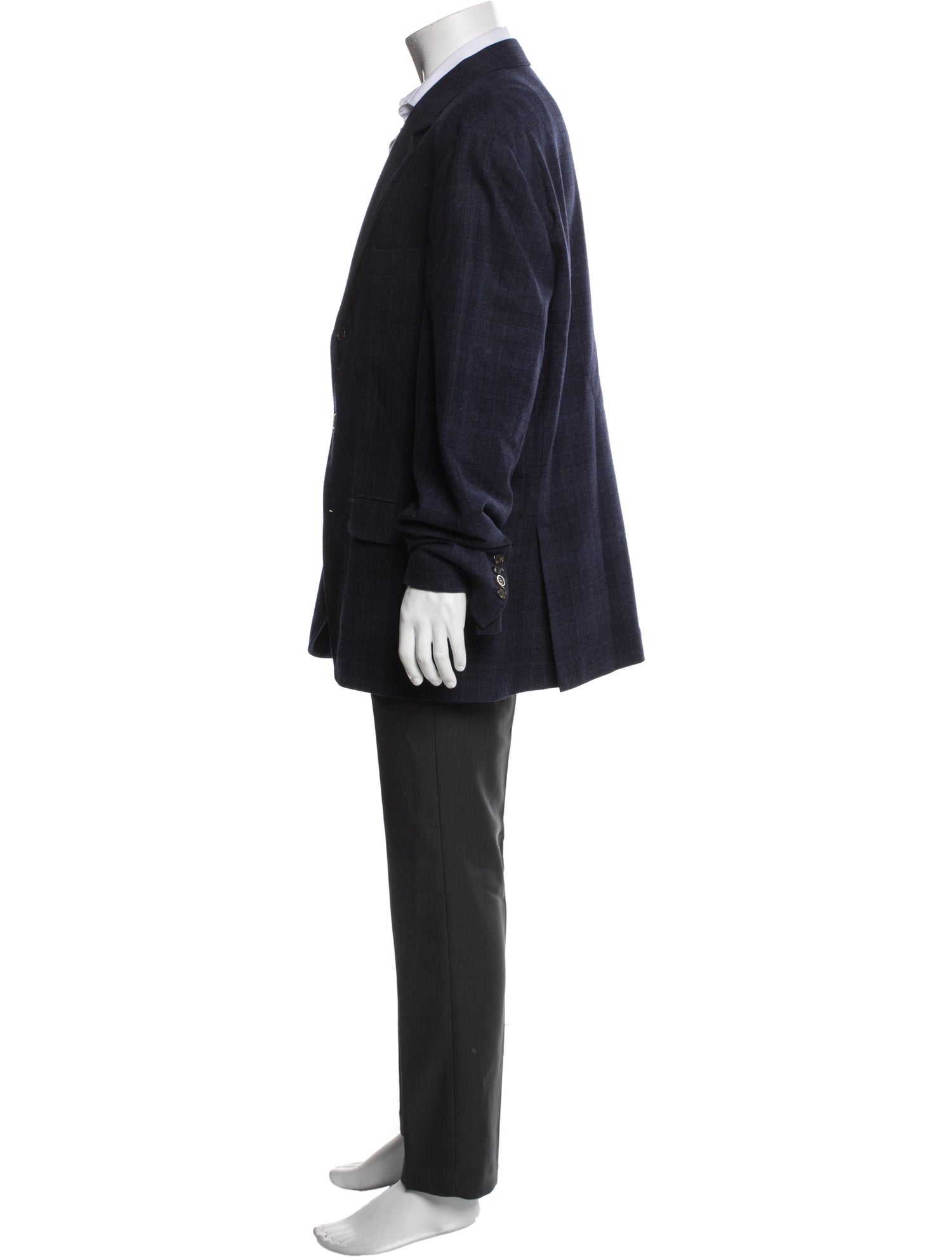 Brunello Cucinelli Wool Plaid Print Blazer