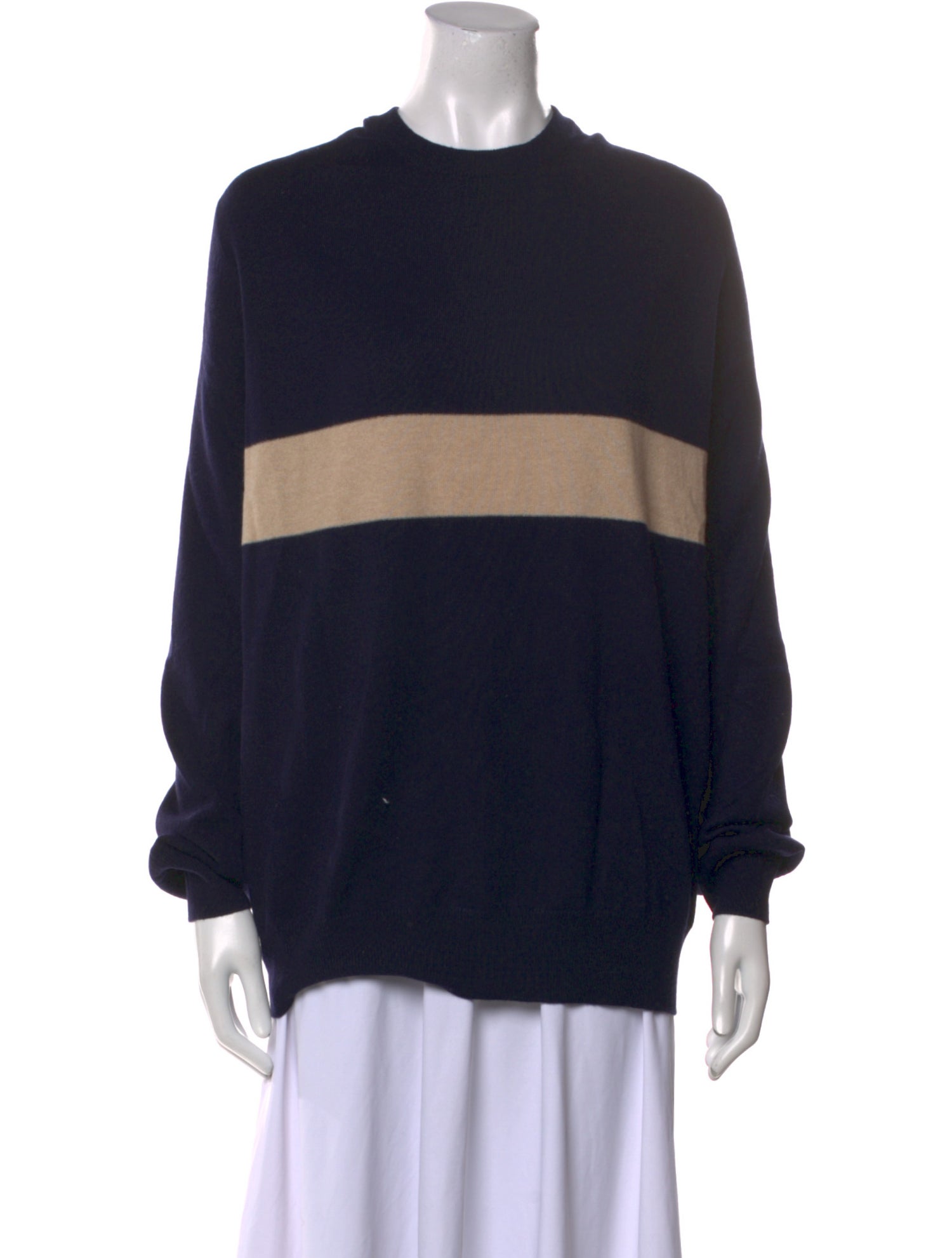 Brunello Cucinelli Cashmere Colorblock Pattern Pullover