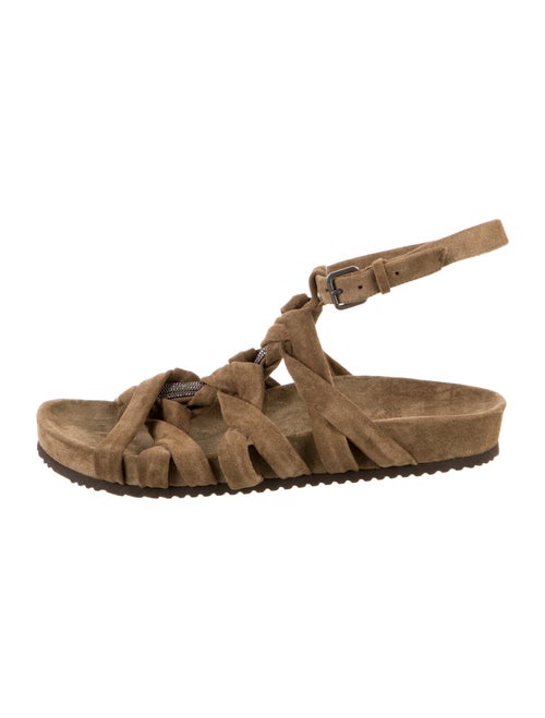 Brunello Cucinelli Suede Gladiator Sandals