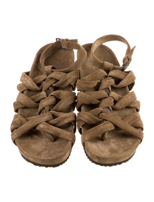 Brunello Cucinelli Suede Gladiator Sandals