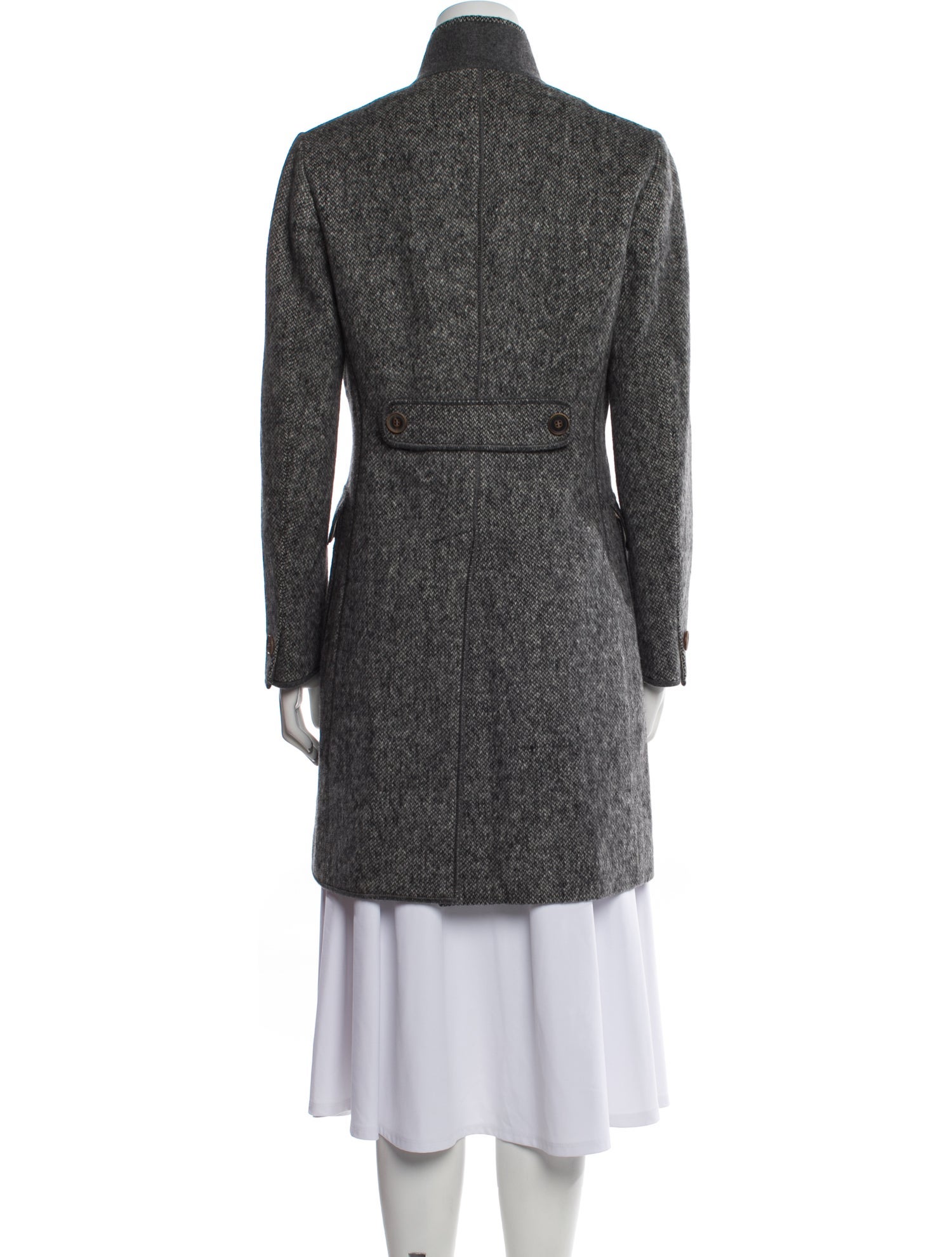 Brunello Cucinelli Wool Tweed Pattern Coat