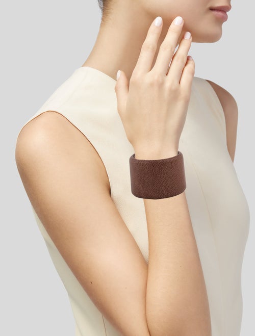 Brunello Cucinelli Leather Cuff Bracelet