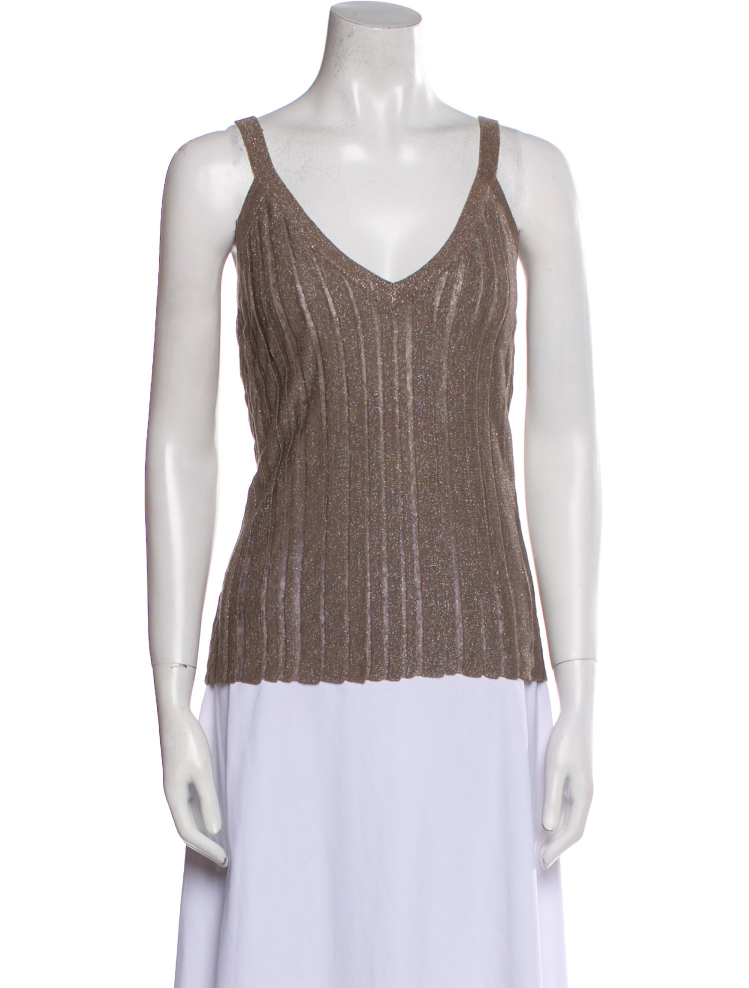 Brunello Cucinelli Linen V-Neck Top