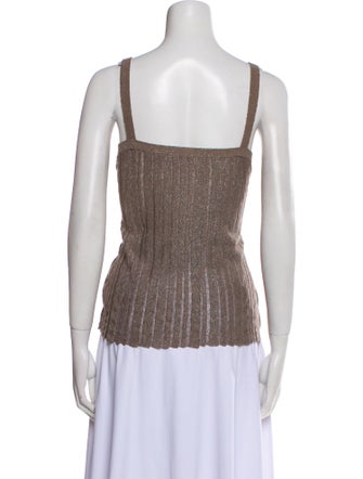 Brunello Cucinelli Linen V-Neck Top