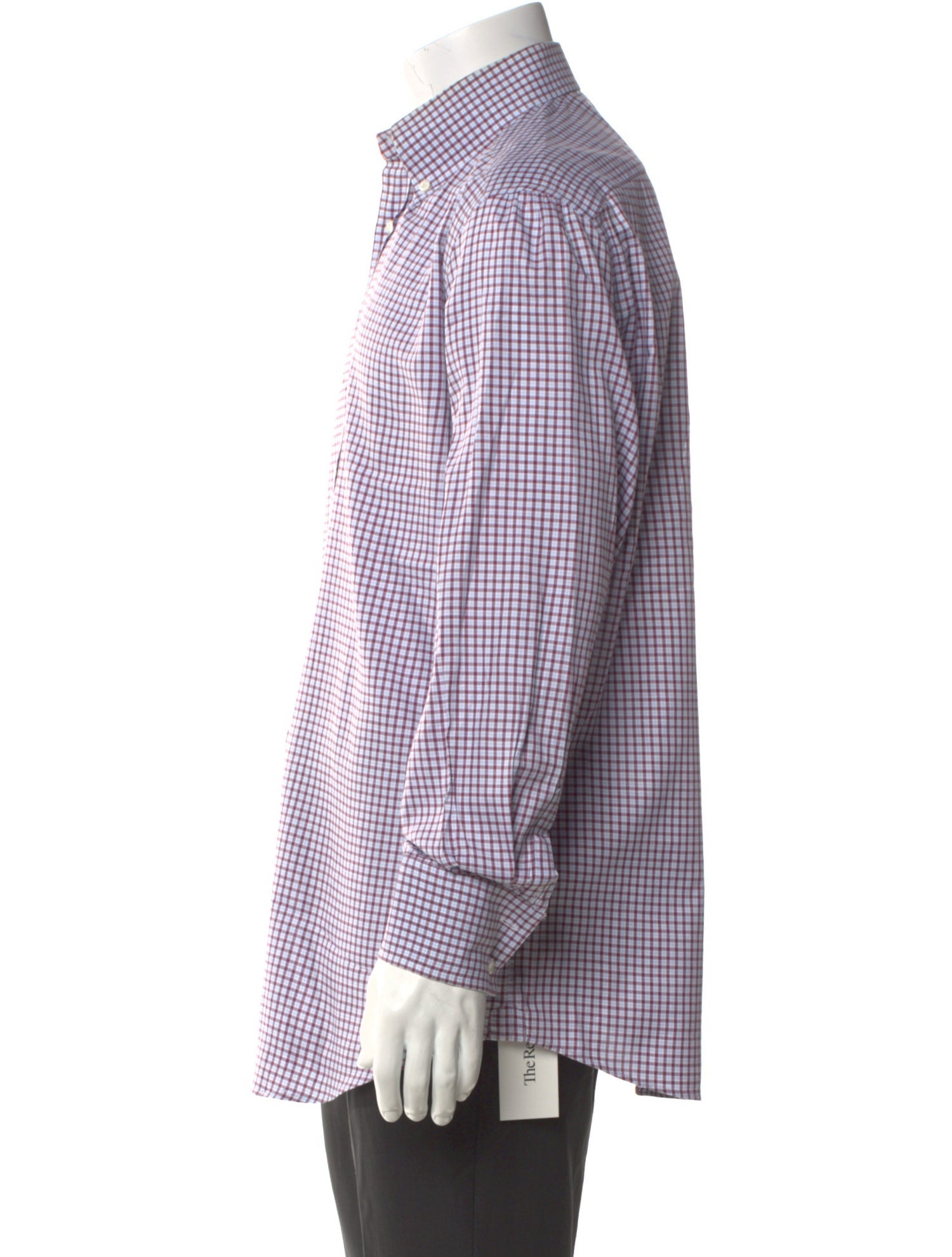 Brunello Cucinelli Plaid Print Long Sleeve Dress Shirt