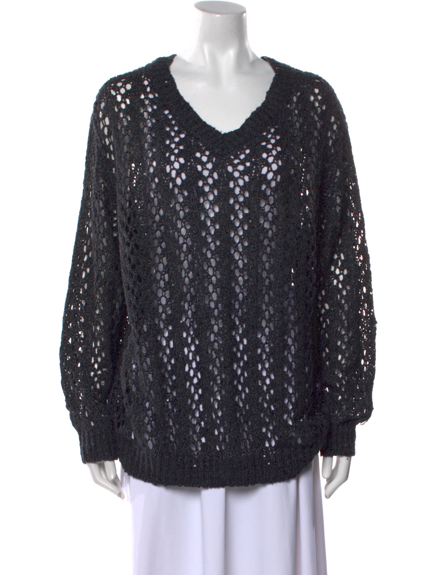 Brunello Cucinelli Linen Scoop Neck Sweater