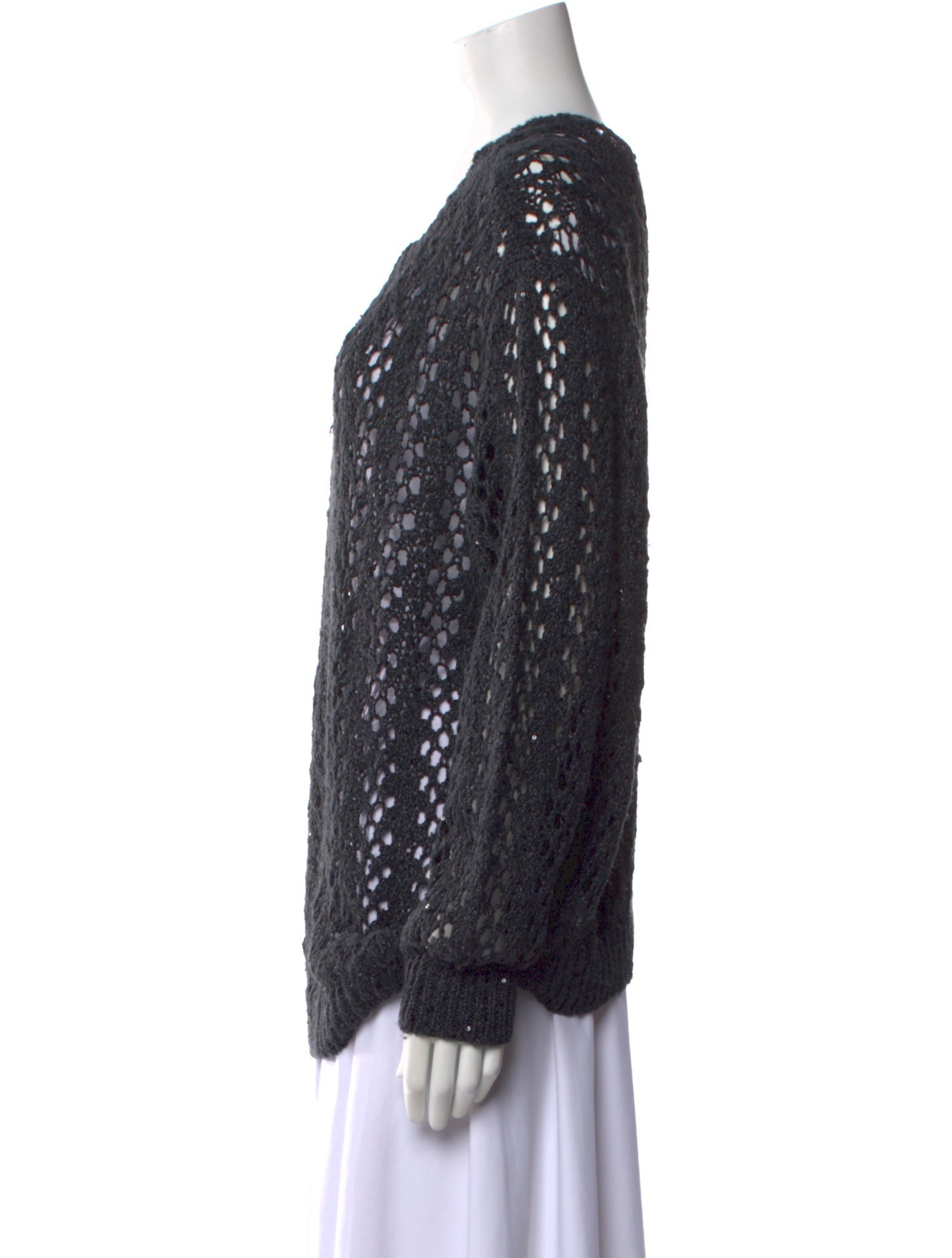 Brunello Cucinelli Linen Scoop Neck Sweater