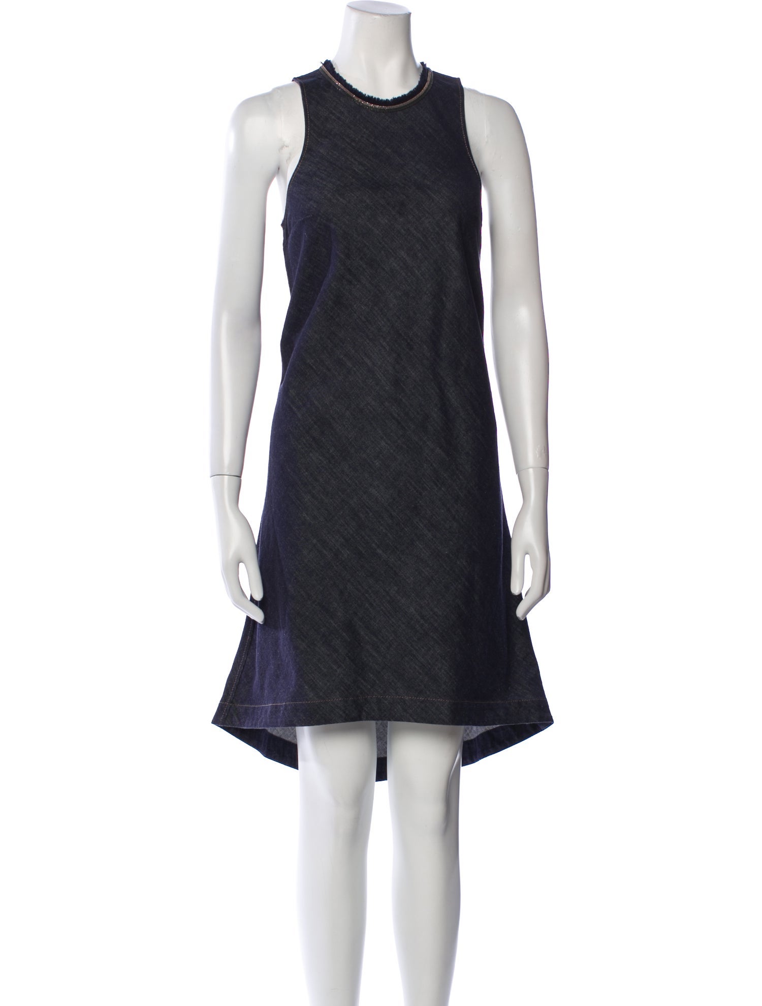 Brunello Cucinelli Crew Neck Midi Length Dress