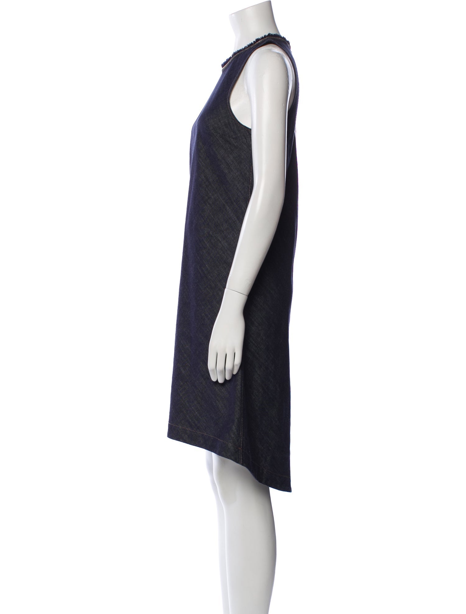 Brunello Cucinelli Crew Neck Midi Length Dress