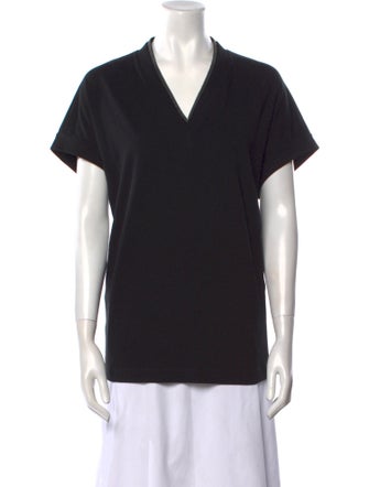 Brunello Cucinelli V-Neck Short Sleeve Polo