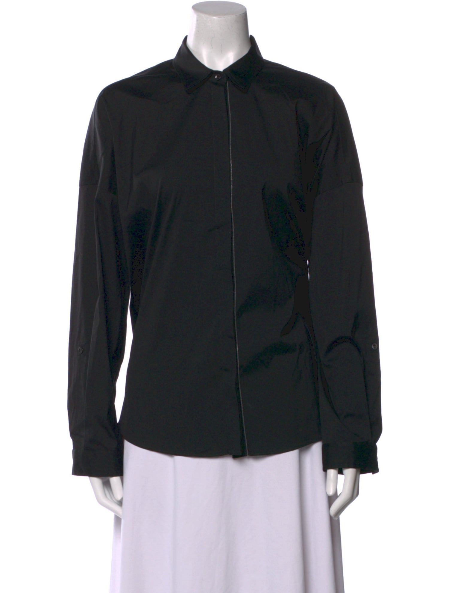 Brunello Cucinelli Long Sleeve Button-Up Top