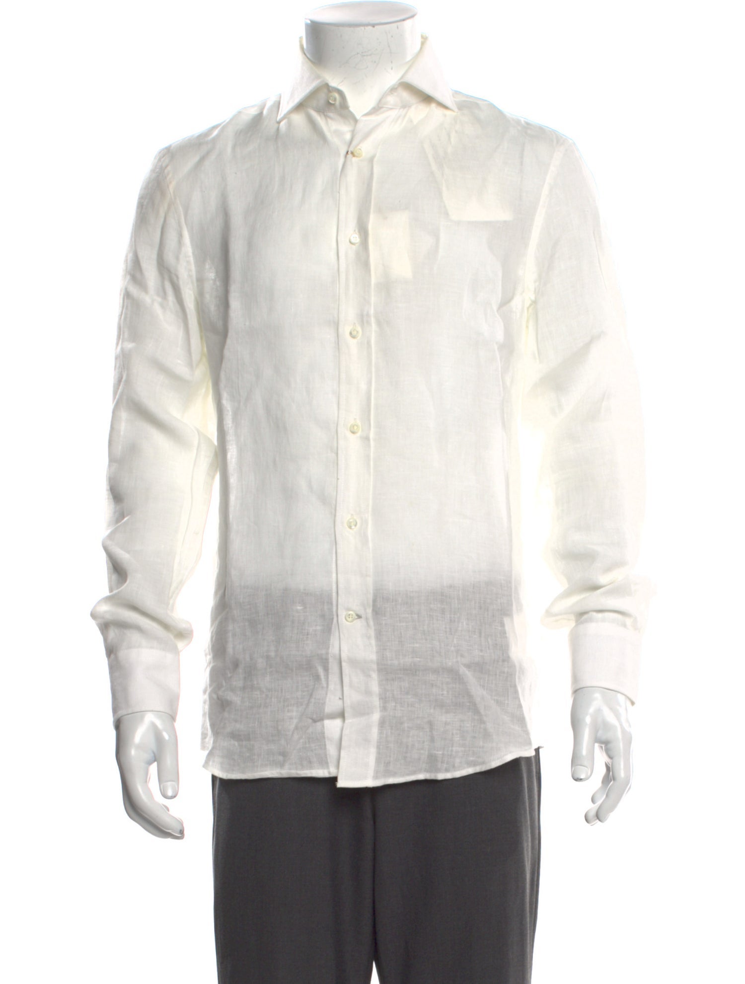 Brunello Cucinelli Linen Long Sleeve Dress Shirt