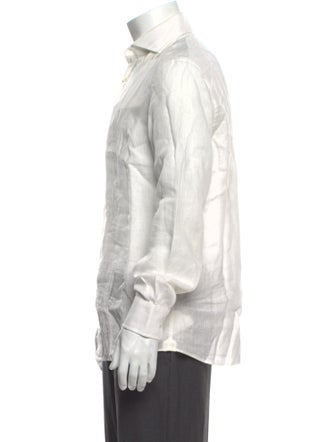 Brunello Cucinelli Linen Long Sleeve Dress Shirt