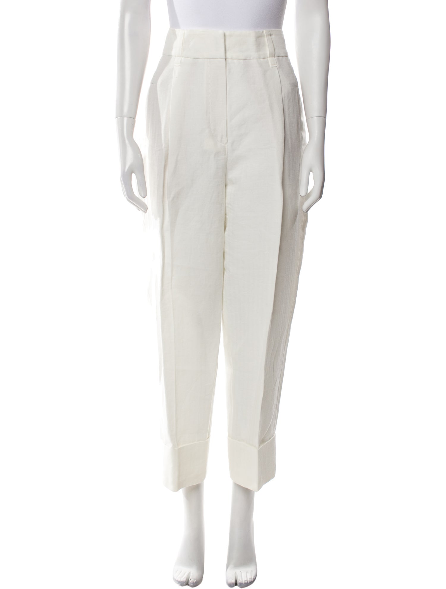 Brunello Cucinelli Linen Straight Leg Pants