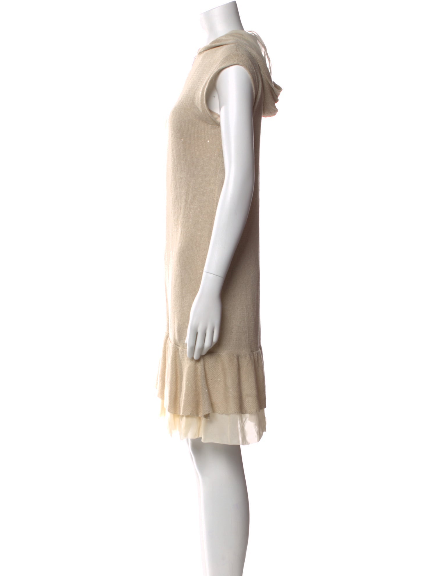 Brunello Cucinelli Mock Neck Mini Dress