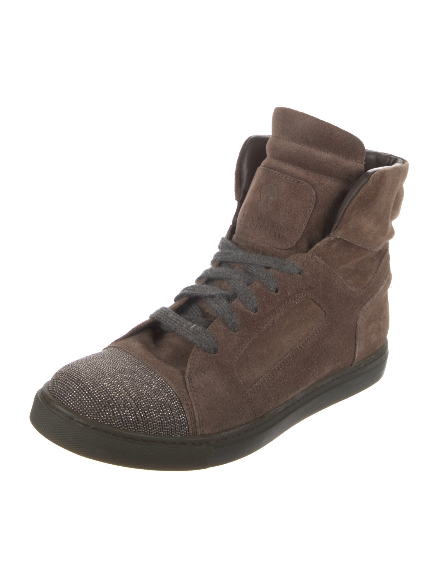 Brunello Cucinelli Monili Suede Lace-Up Boots