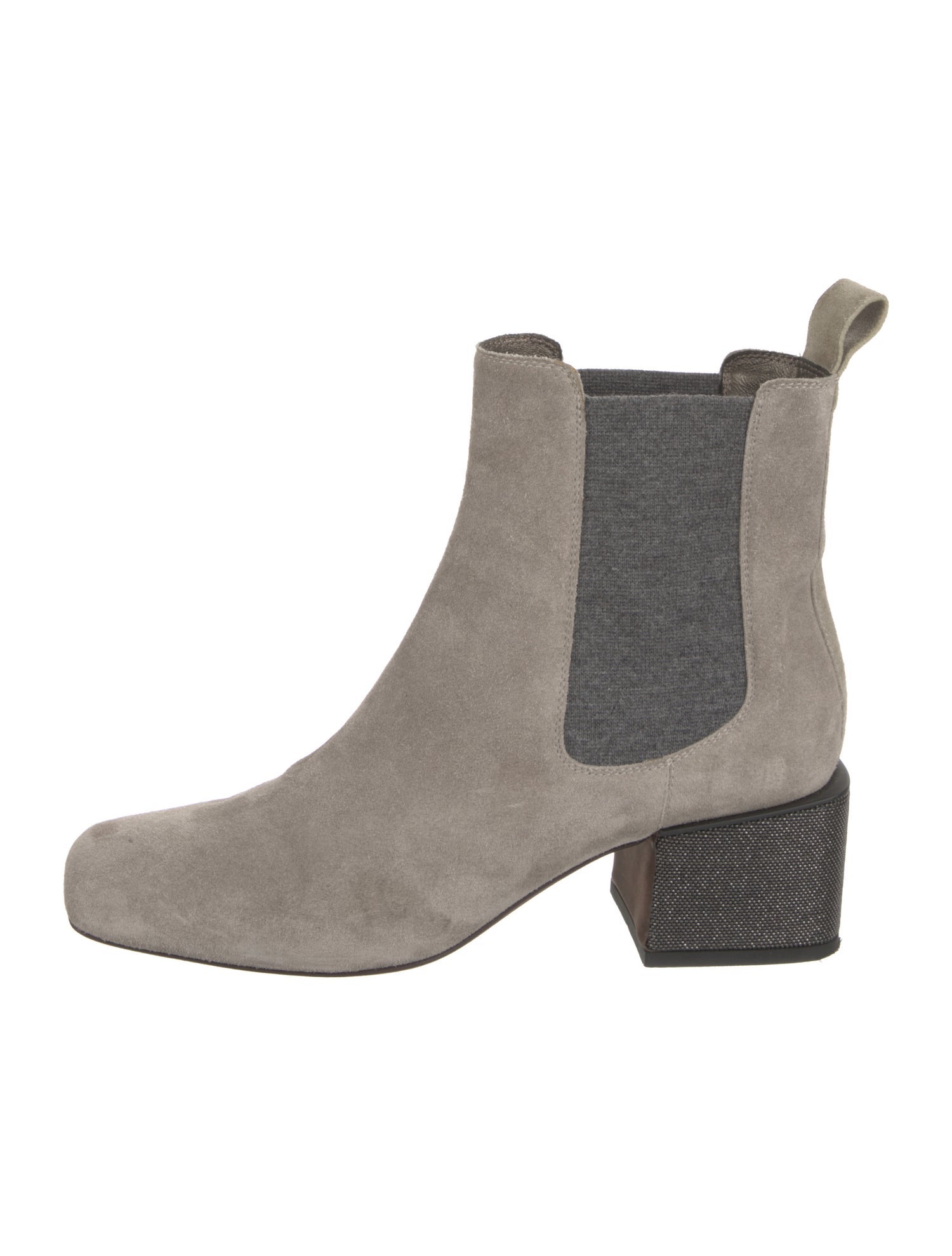Brunello Cucinelli Monili Suede Chelsea Boots