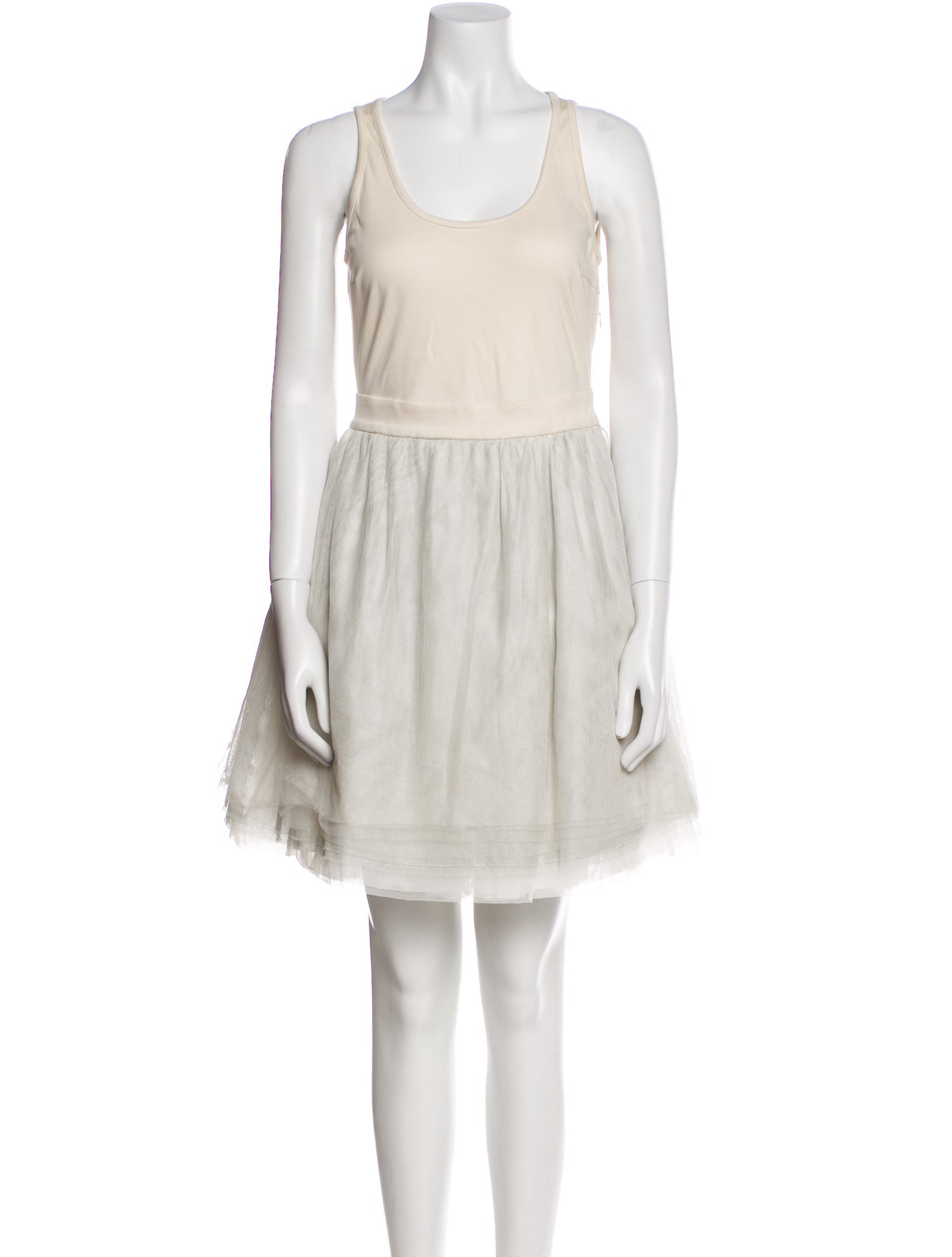 Brunello Cucinelli Scoop Neck Mini Dress