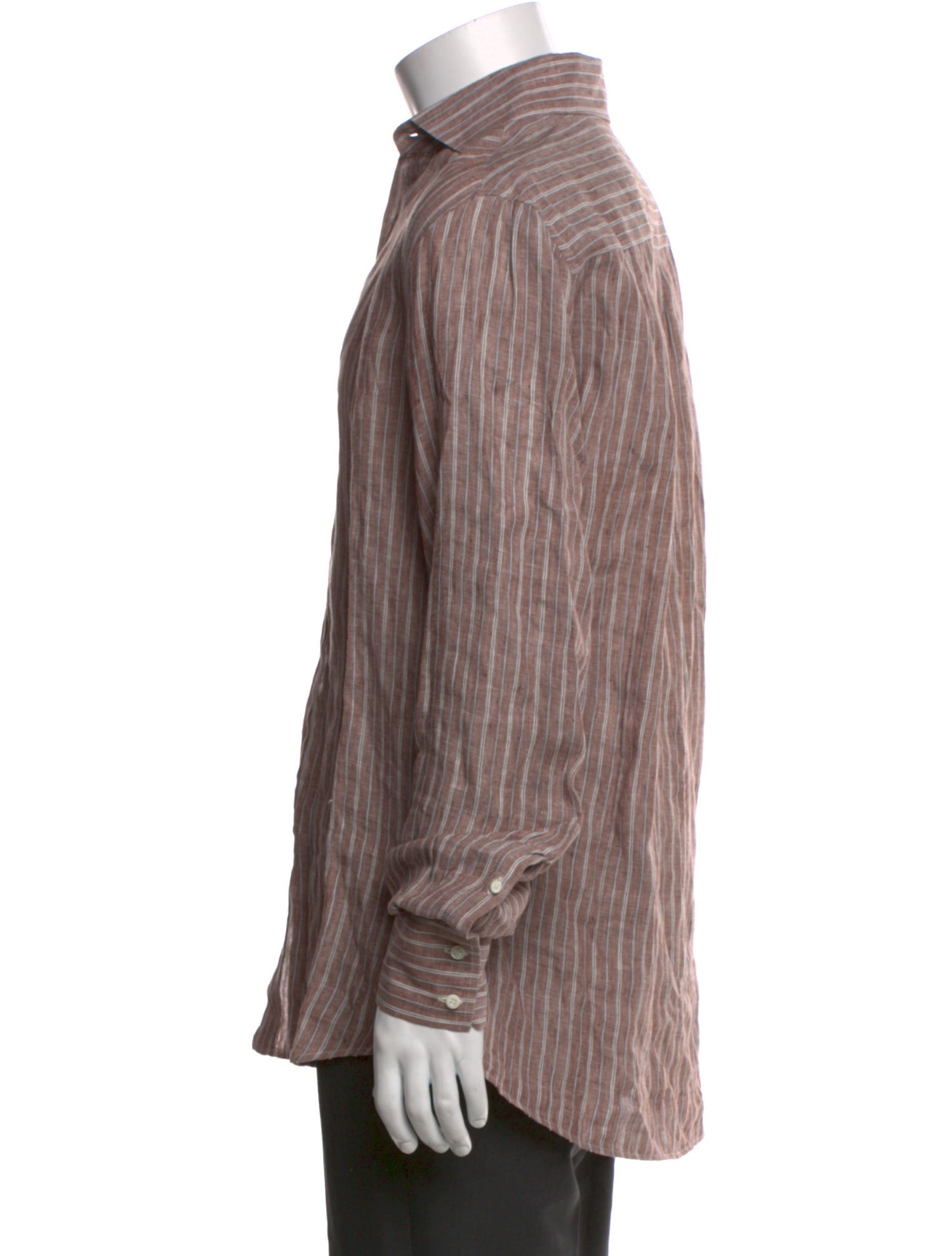 Brunello Cucinelli Linen Striped Shirt