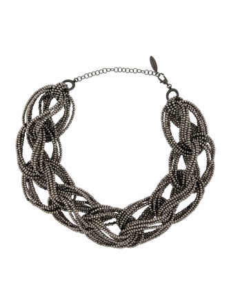 Brunello Cucinelli Beaded Link Choker Necklace