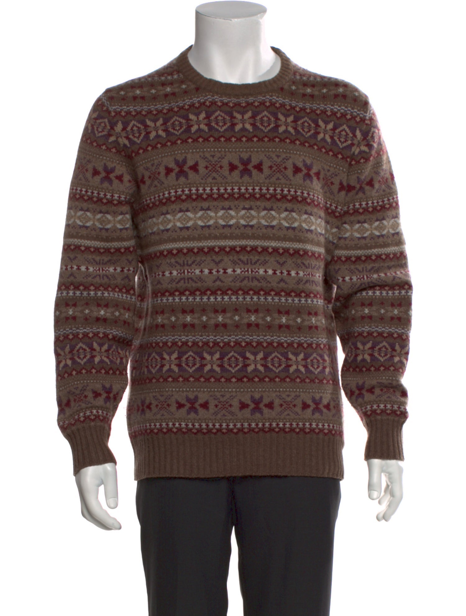 Brunello Cucinelli Printed Crew Neck Pullover
