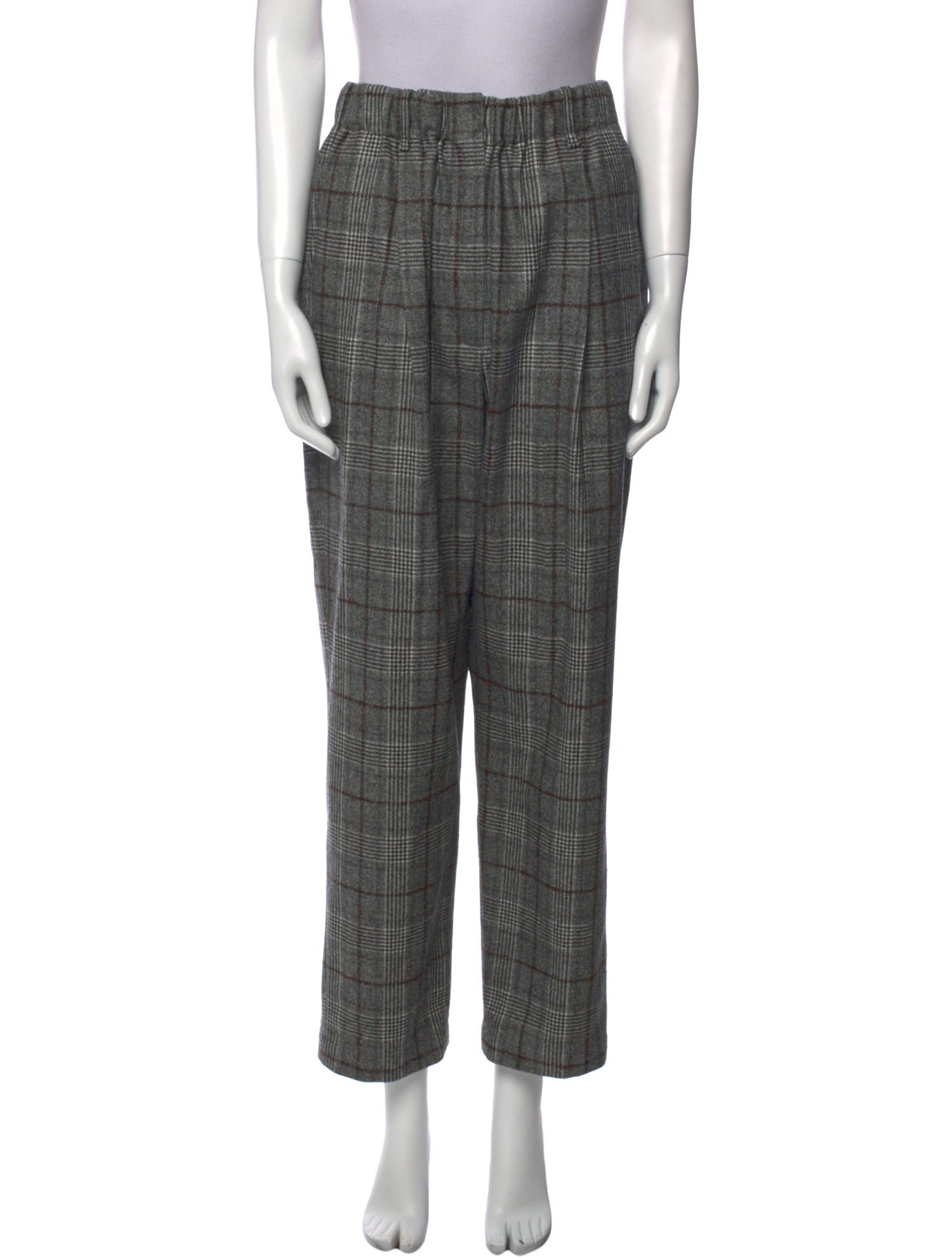 Brunello Cucinelli Wool Straight Leg Pants