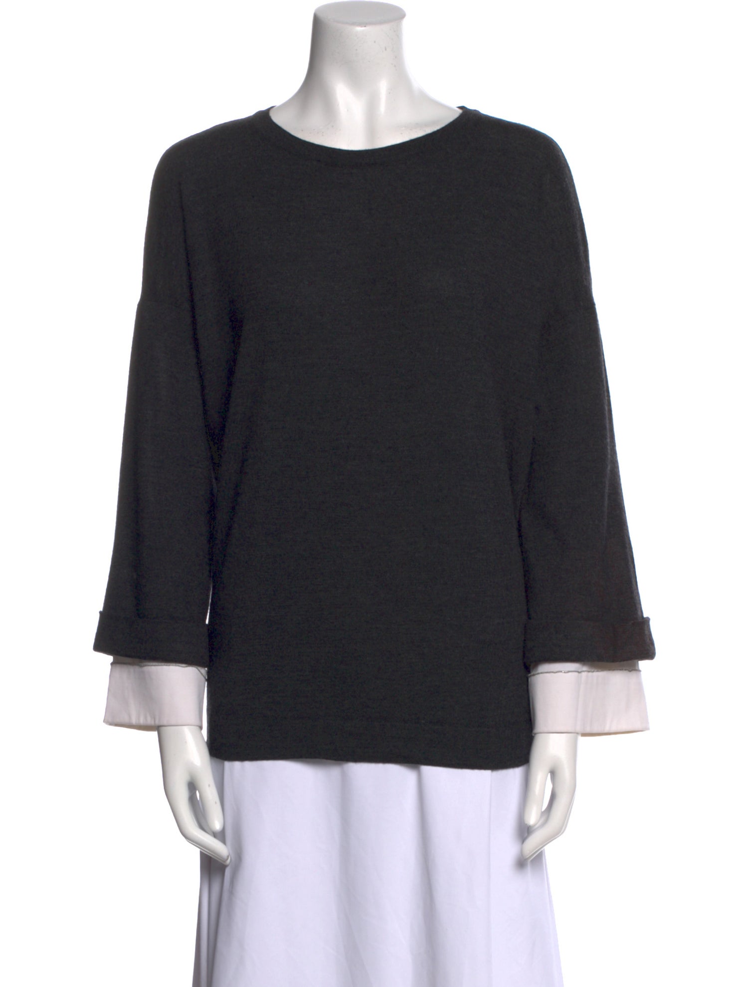 Brunello Cucinelli Virgin Wool Bateau Neckline Sweatshirt