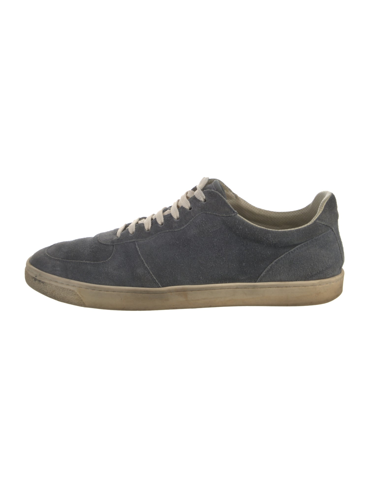 Brunello Cucinelli Suede Colorblock Pattern Sneakers