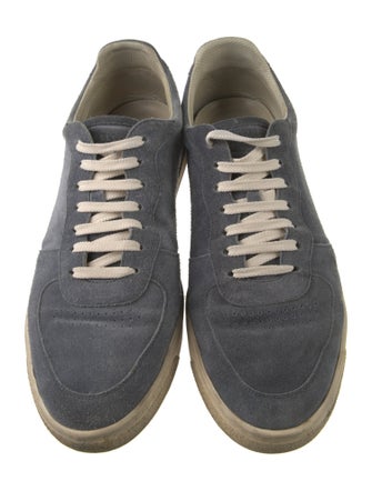 Brunello Cucinelli Suede Colorblock Pattern Sneakers