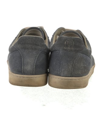 Brunello Cucinelli Suede Colorblock Pattern Sneakers