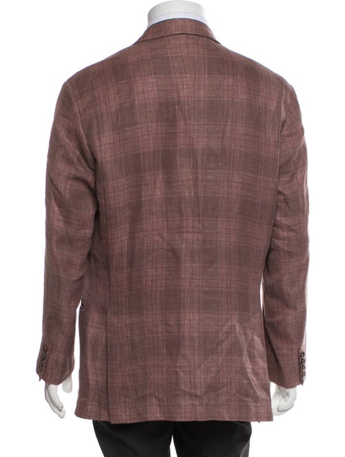 Brunello Cucinelli Linen Plaid Print Blazer