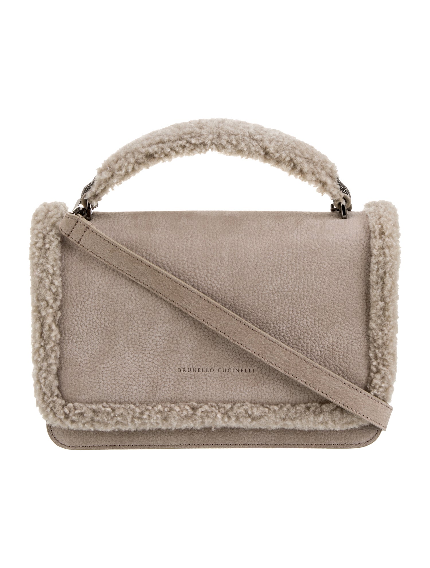 Brunello Cucinelli Leather Top Handle Bag